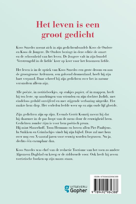 Achterkant van Het leven is een groot gedicht