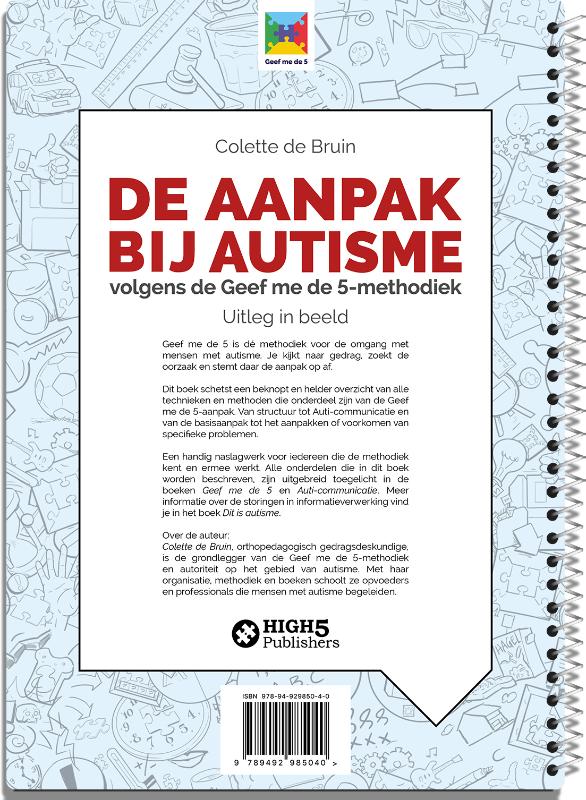 Achterkant van De aanpak bij autisme