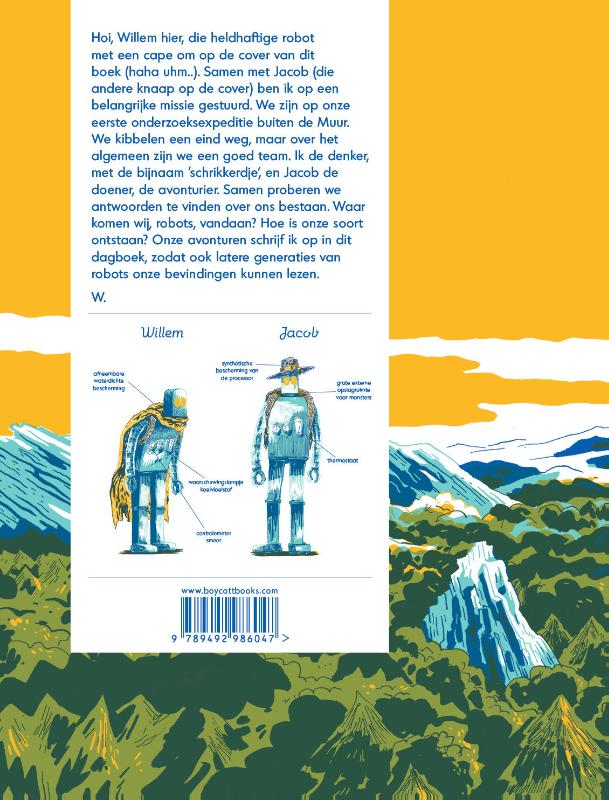 Achterkant van Een wonderlijke expeditie van robots