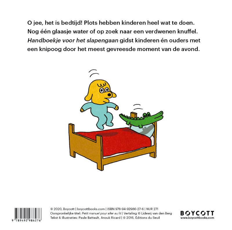 Achterkant van Handboekje voor het slapengaan