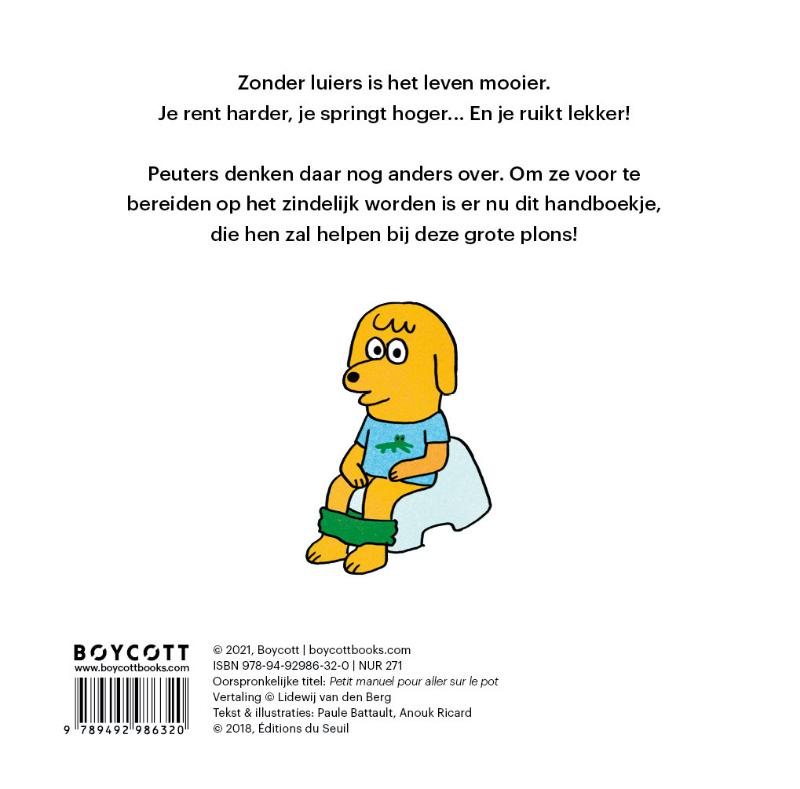 Achterkant van Handboekje voor op het potje gaan