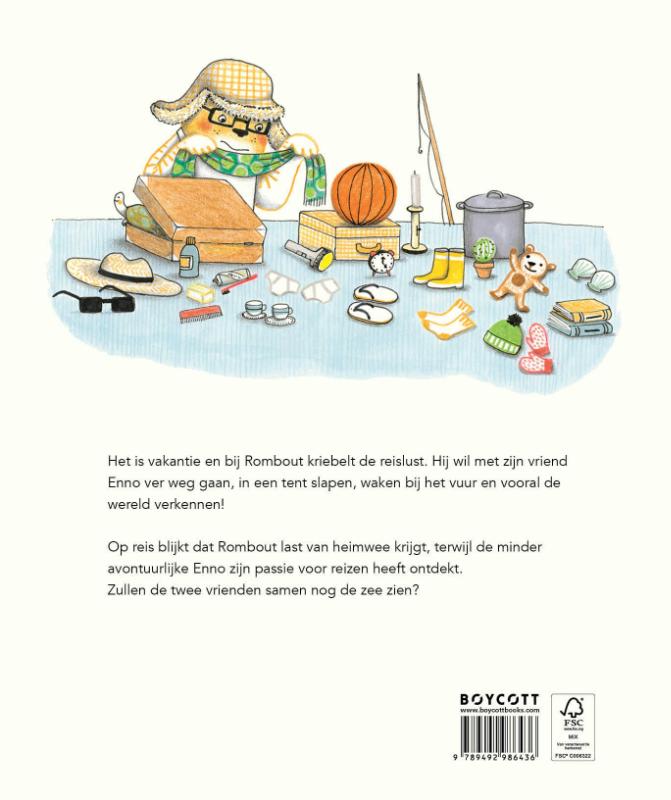 Achterkant van De grote reis