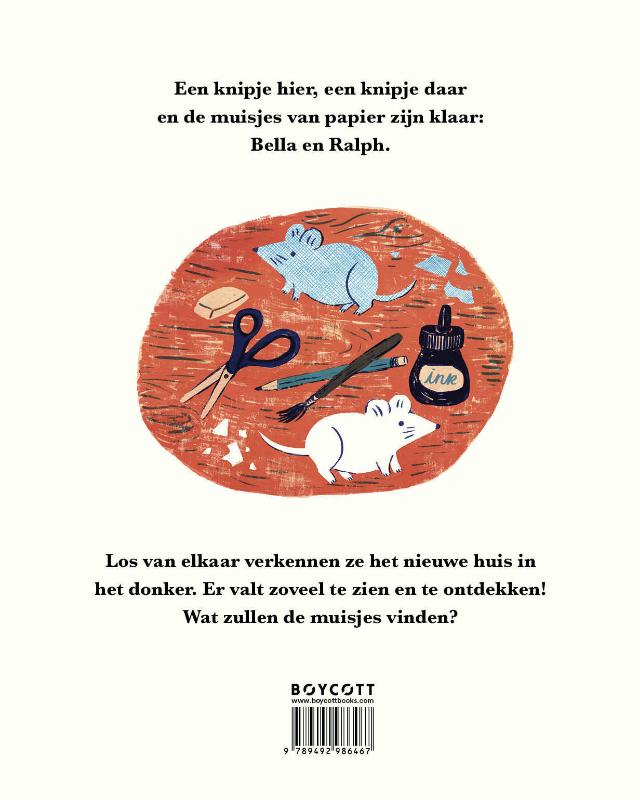 Achterkant van Muisjes van papier