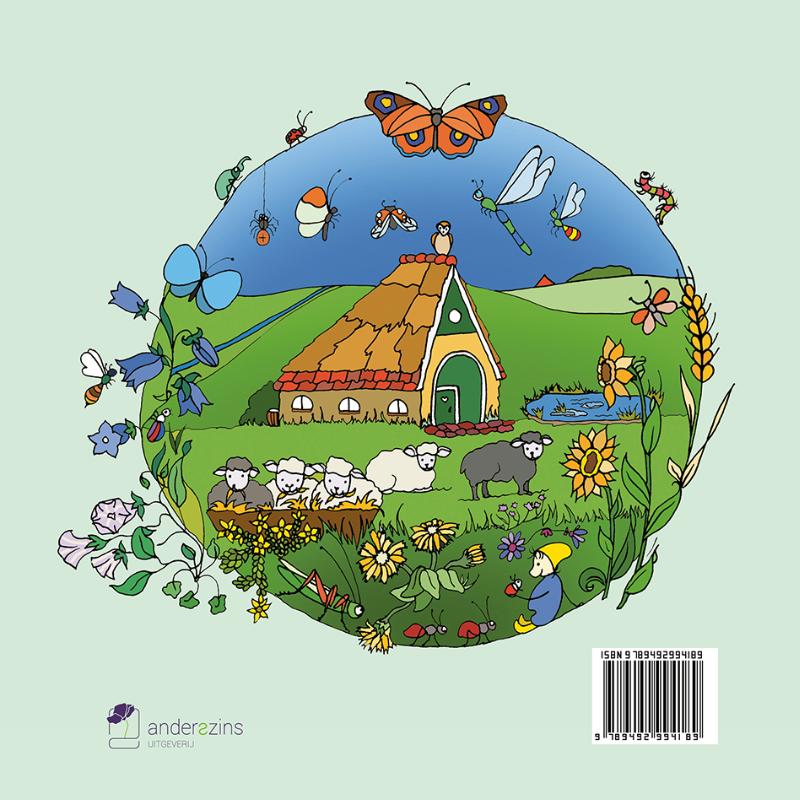 Achterkant van Kleurboek Texel