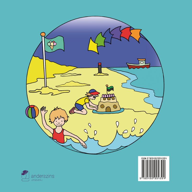 Achterkant van Kinderkleurboek Texel