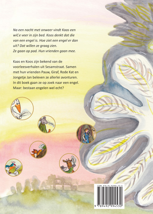 Achterkant van Kaas en Koos zoeken een engel