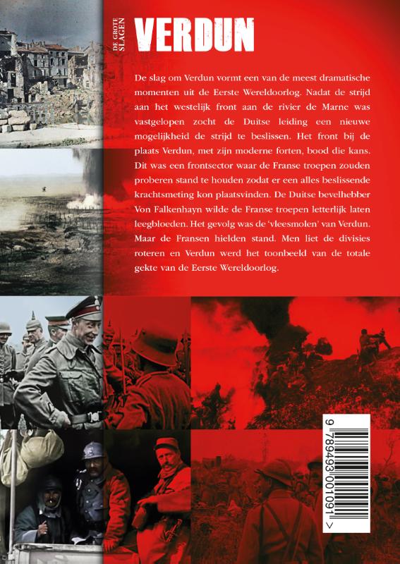 Achterkant van De grote slagen Verdun