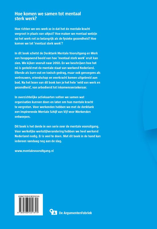 Achterkant van Mentale vooruitgang en werk