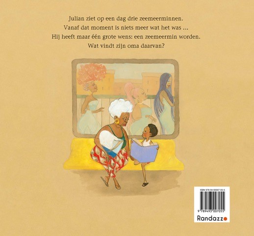 Achterkant van Julian is een zeemeermin