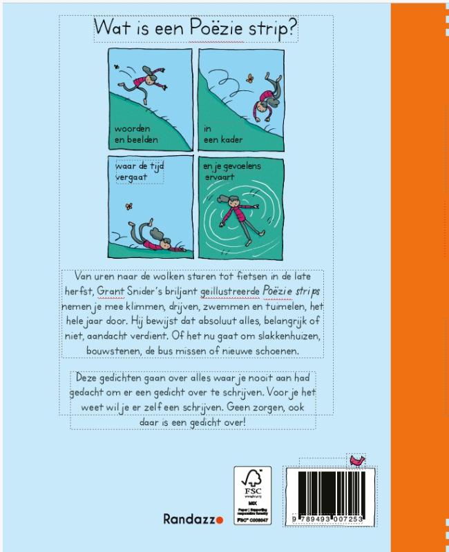 Achterkant van Poezie strips