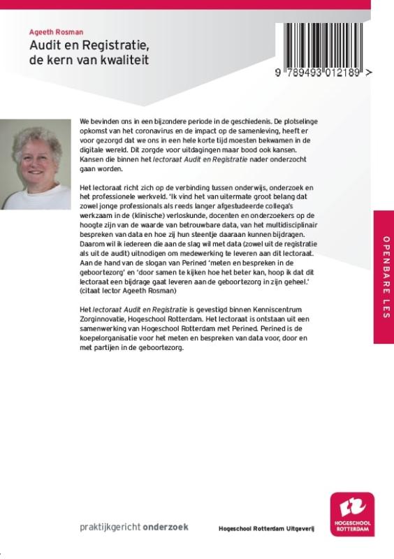 Achterkant van Audit en registratie, de kern van kwaliteit