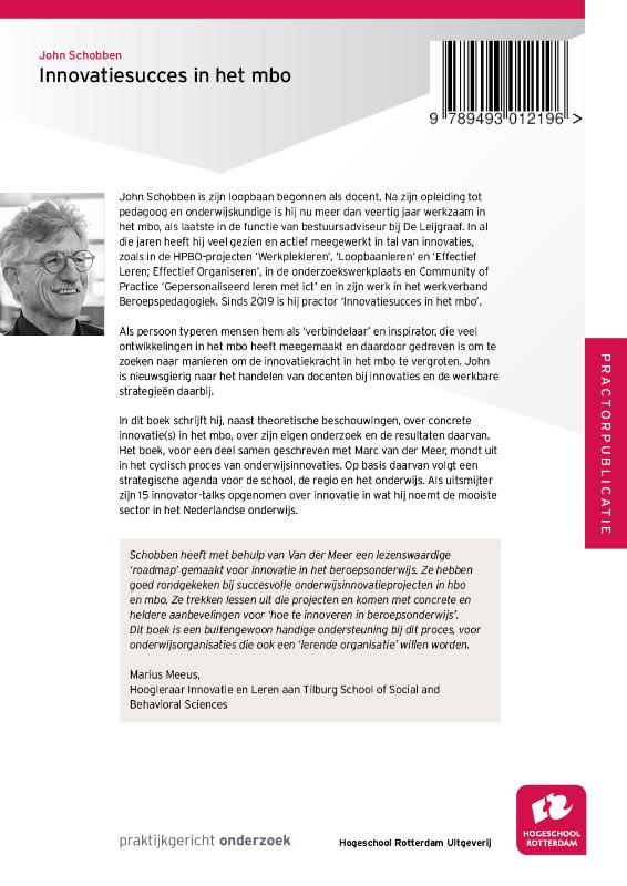 Achterkant van Innovatiesucces in het mbo