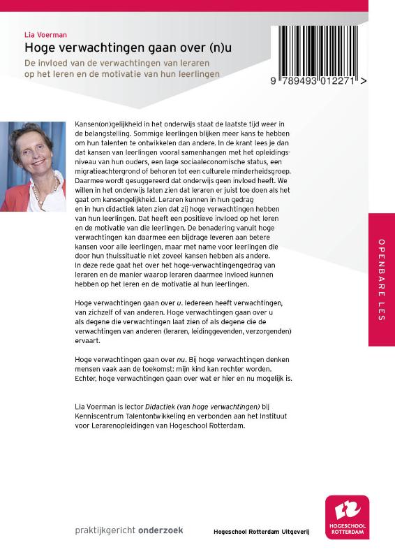 Achterkant van Hoge verwachtingen gaan over (n)u