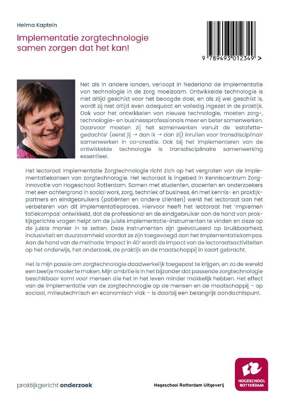 Achterkant van Implementatie zorgtechnologie: samen zorgen dat het kan!