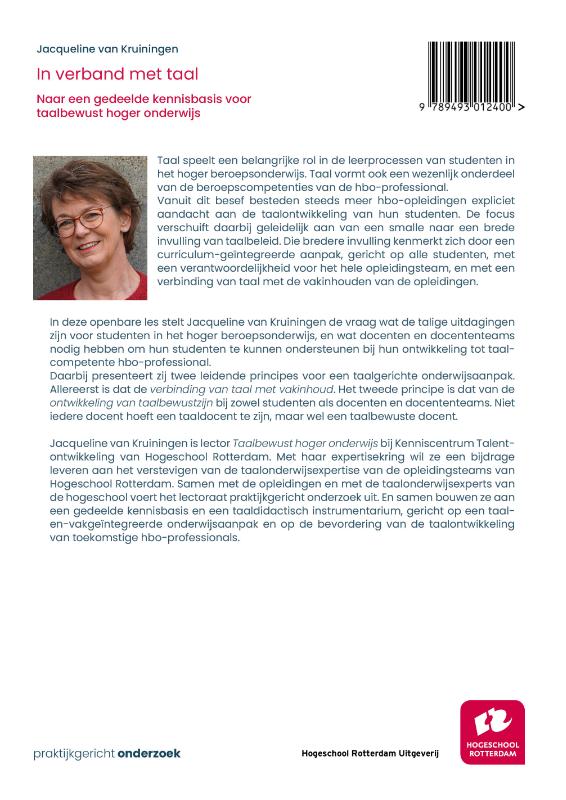 Achterkant van In verband met taal