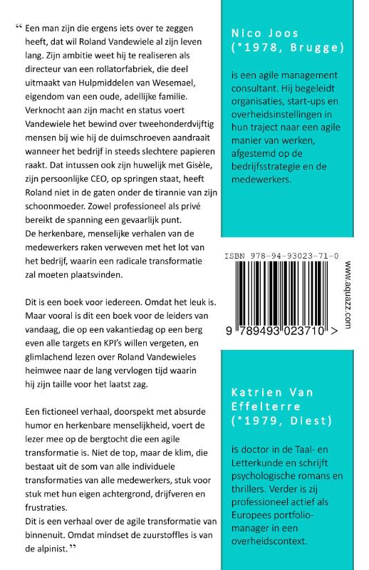 Achterkant van De man die nergens iets over te zeggen had