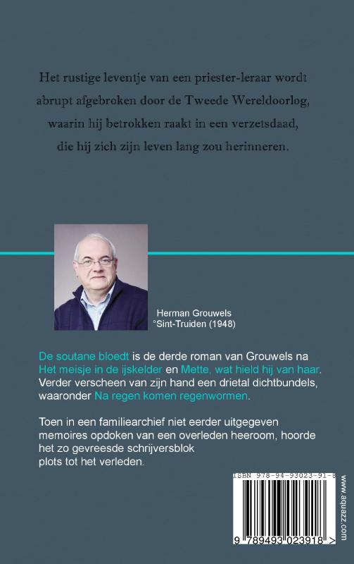 Achterkant van De soutane bloedt