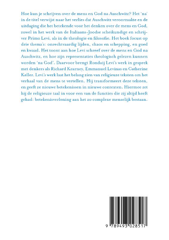 Achterkant van Primo Levi na God