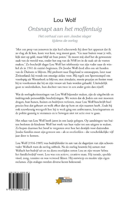 Achterkant van Ontsnapt aan het moffentuig