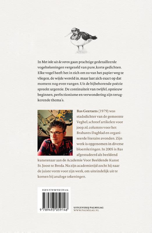 Achterkant van Met inkt uit de veren