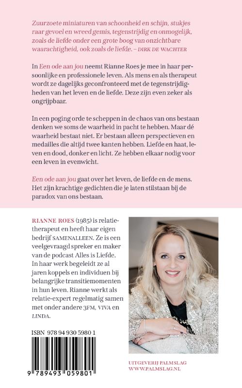 Achterkant van Een ode aan jou