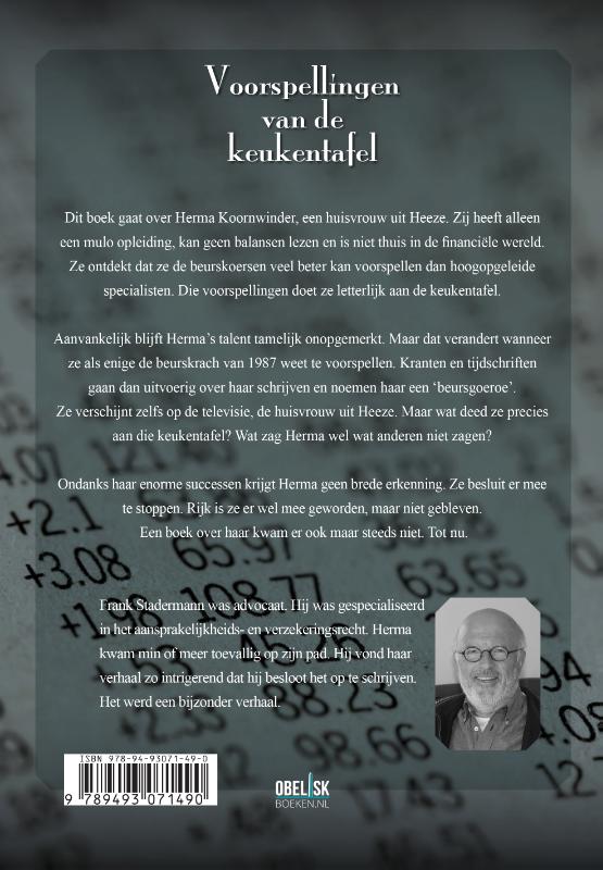 Achterkant van Voorspellingen van de Keukentafel