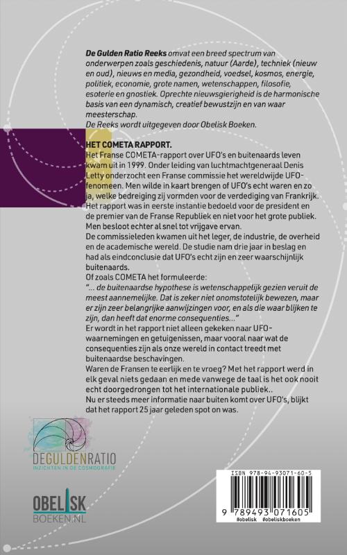 Achterkant van Het Cometa rapport
