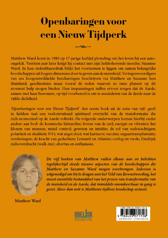 Achterkant van Openbaringen voor een Nieuw Tijdperk