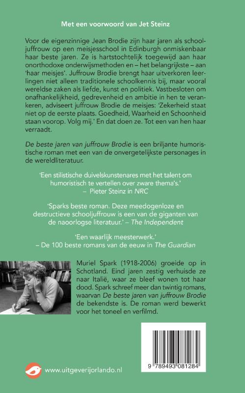 Achterkant van De beste jaren van juffrouw Brodie
