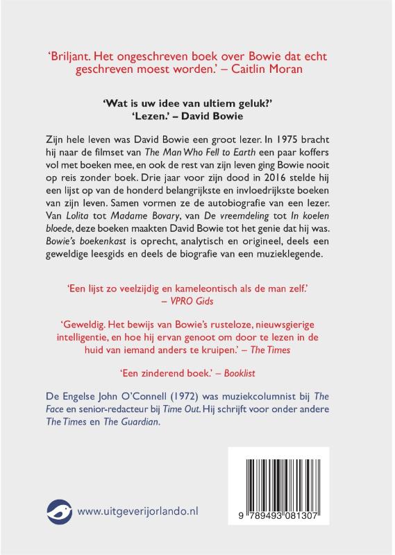 Achterkant van Bowie's boekenkast