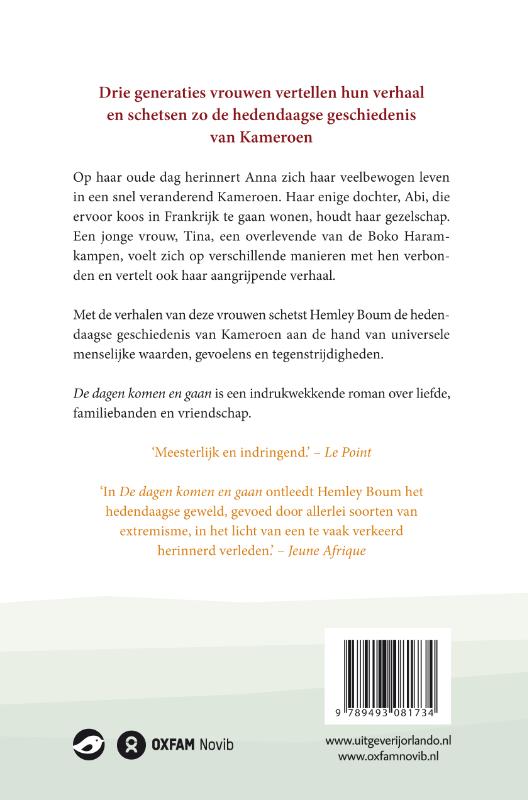 Achterkant van De dagen komen en gaan