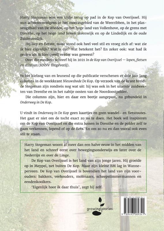 Achterkant van Onderweg in de kop