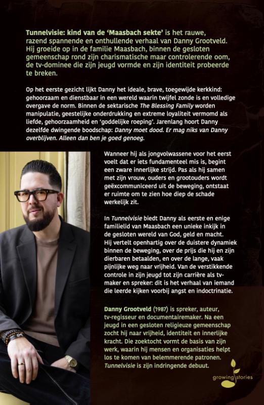 Achterkant van Tunnelvisie - Kind van de 'Maasbach sekte'
