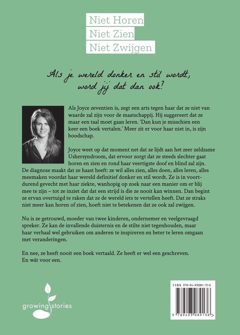Achterkant van Niet horen Niet zien Niet Zwijgen