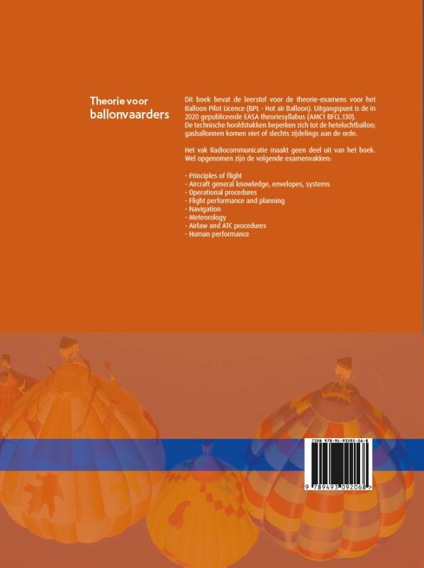 Achterkant van Theorie voor Ballonvaarders