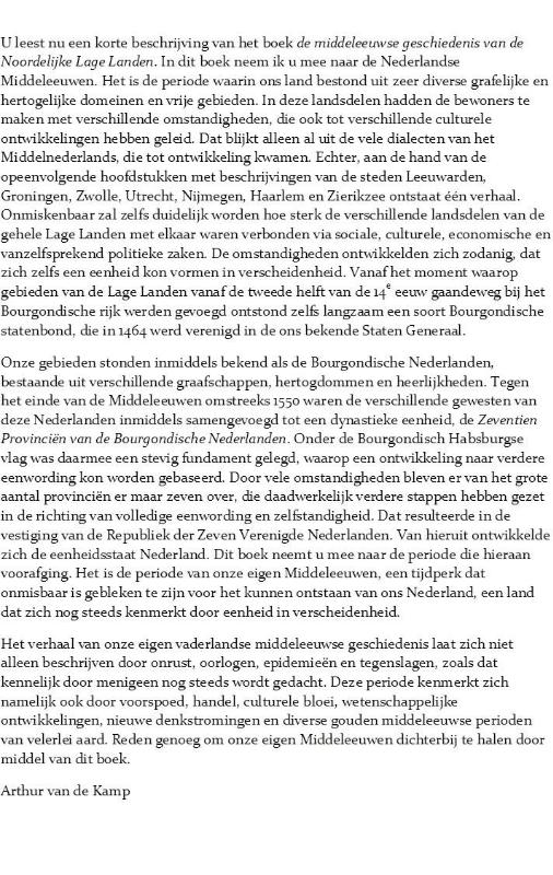 Achterkant van de middeleeuwse geschiedenis van de Noordelijke Lage Landen