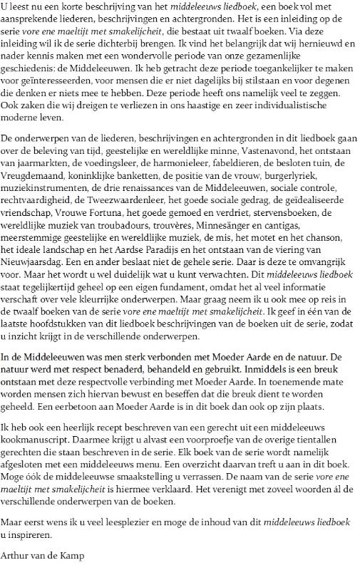 Achterkant van middeleeuws liedboek