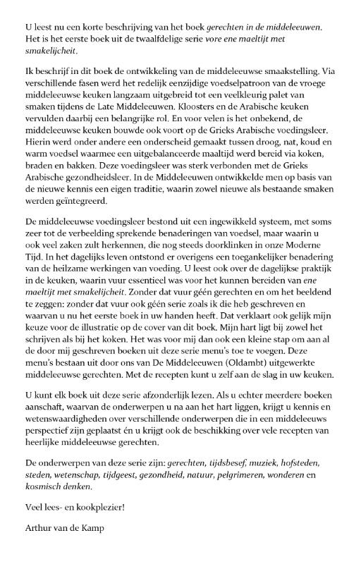 Achterkant van gerechten in de middeleeuwen
