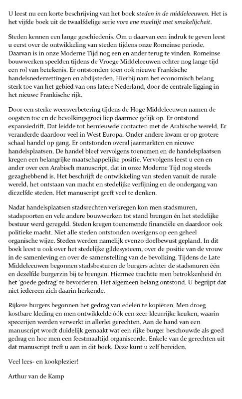 Achterkant van steden in de middeleeuwen