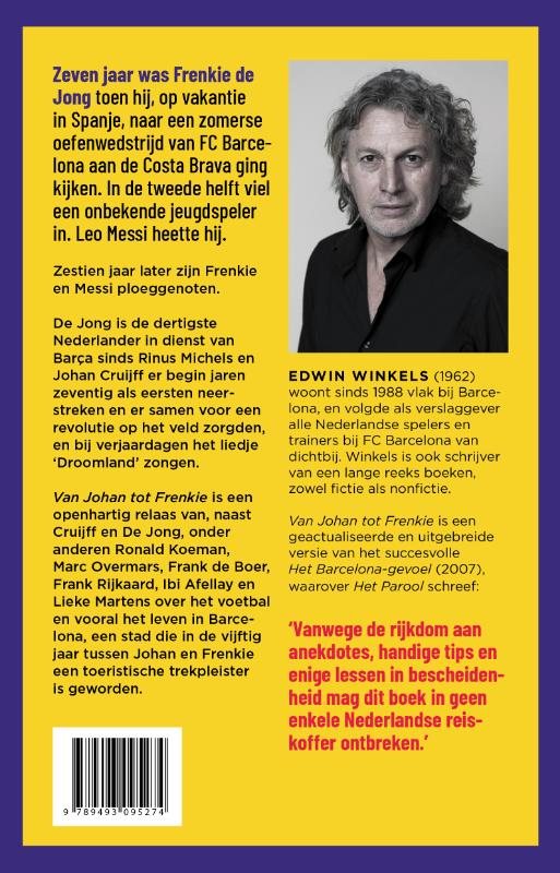 Achterkant van Van Johan tot Frenkie