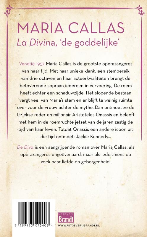 Achterkant van Maria Callas
