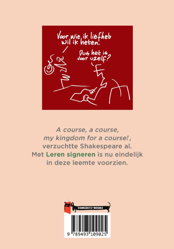 Achterkant van Leren signeren