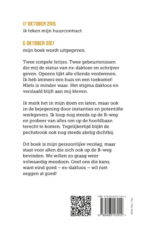 Achterkant van Ex-dakloos, en nu ...