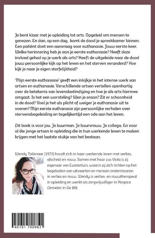 Achterkant van Mijn eerste euthanasie