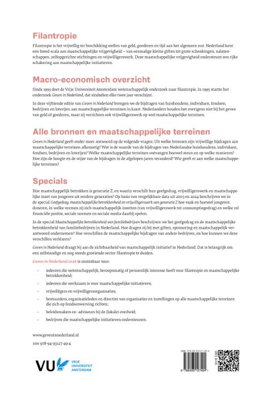 Achterkant van Geven in Nederland 2026