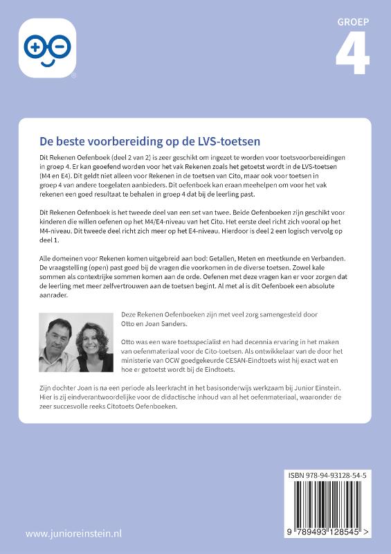 Achterkant van deel 2 groep 4 Geschikt voor de LVS-toetsen van het Cito 3.0 - M4/E4