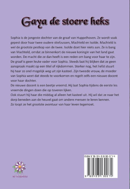 Achterkant van Gaya de stoere heks