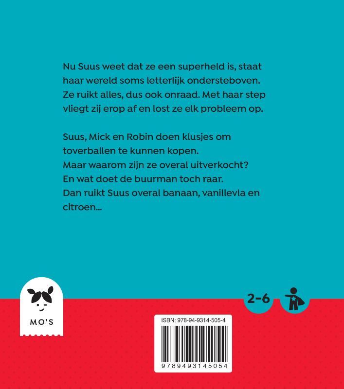 Achterkant van Super Suus en de toverballen