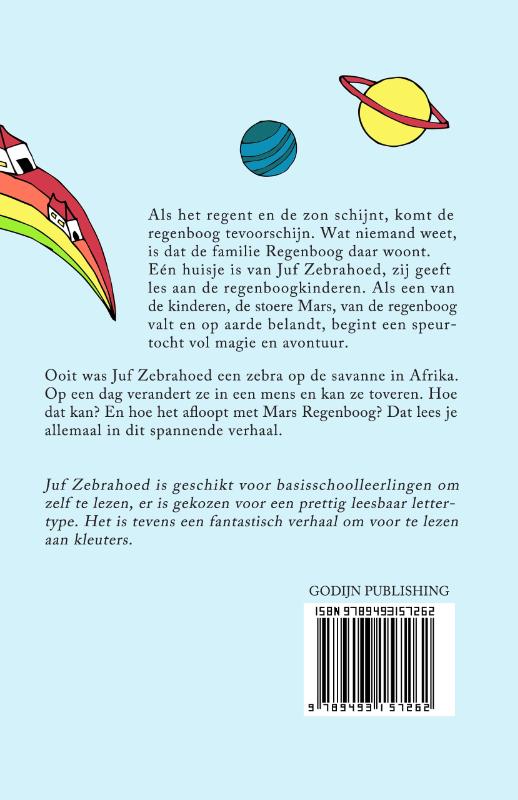 Achterkant van Juf Zebrahoed