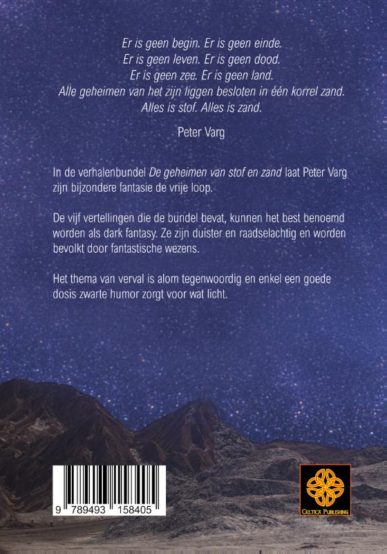 Achterkant van Geheimen van stof en zand